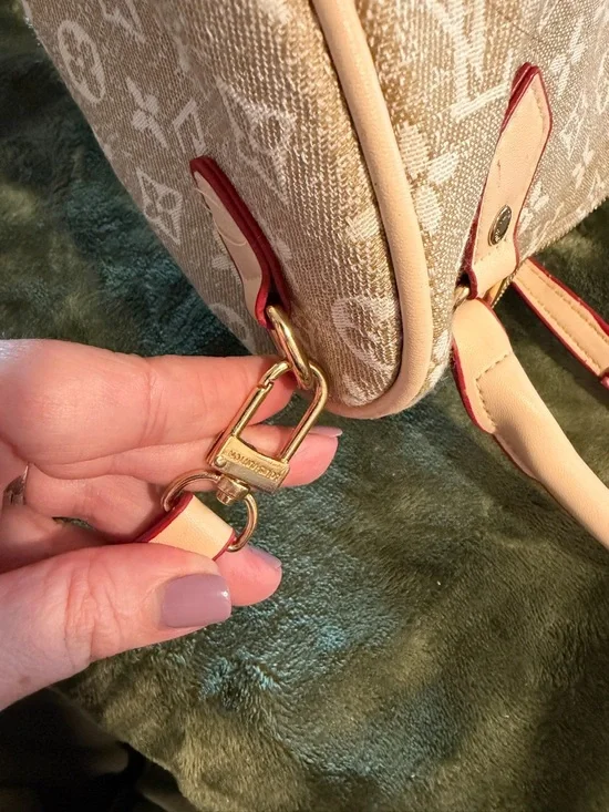 Source Unknown Beige Monogram Crossbody Satchel - Picture 8 of 10